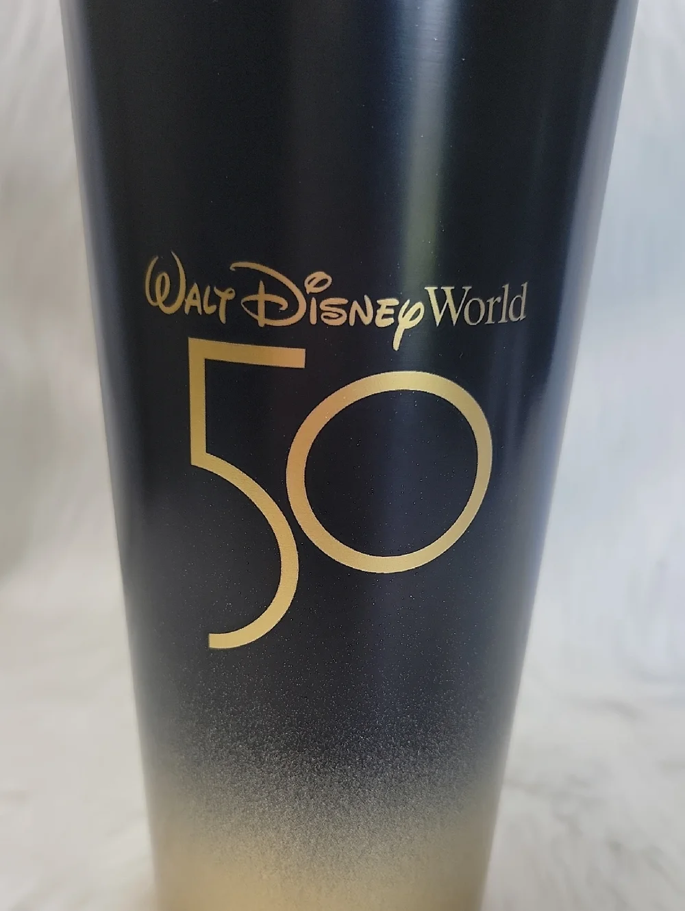 STARBUCKS Disney World 50th Anniversary Collab‎ Black Cold Beverage Tumbler Cup